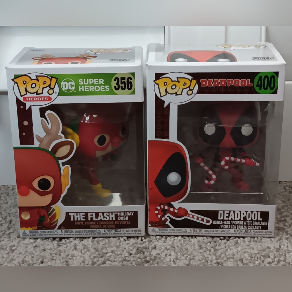 New Funko Pops The Flash #356, Deadpool #400, Holiday DC And Marvel